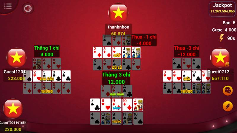 Cách Đẩy Mạnh Áp Lực Trong Bài Mậu Binh Để Chiếm Thế Chủ Động 3 Đẩy mạnh áp lực từ cách xếp bài